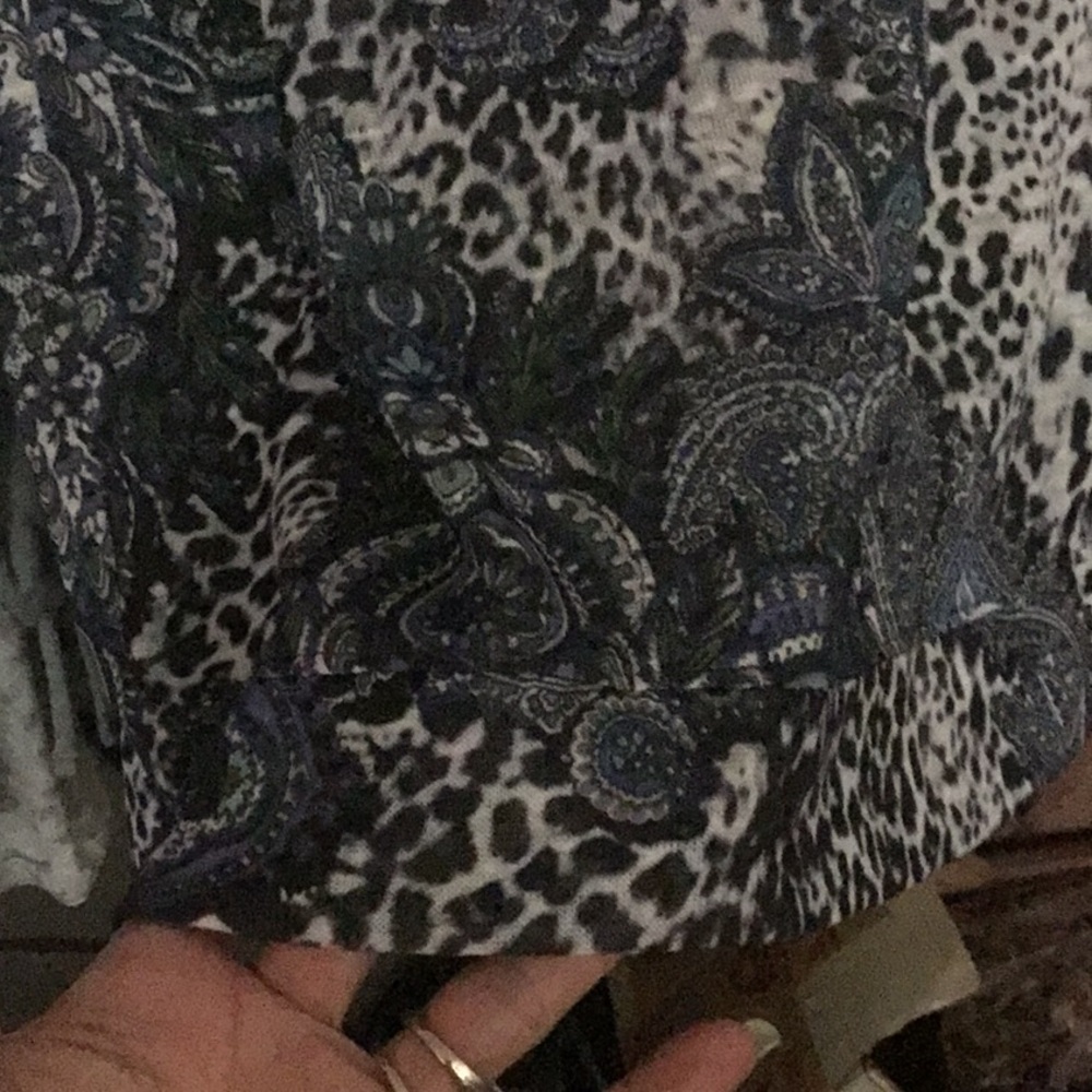One World Leopard Print & Design Ruffle Sleeve Women’s Top - Picture 11 of 11